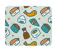 Eslifey Comodo tappetino per il mouse da scrivania con delizioso sushi, 21 x 25 cm, base in gomma antiscivolo, migliora velocità e precisione
