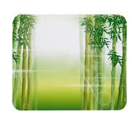 Eslifey Comodo tappetino per mouse da scrivania con scena di bambù verde al mattino, tappetino per mouse 21 x 25 cm, base in gomma antiscivolo, migliora velocità e precisione