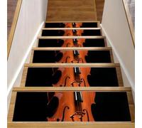 Eslifey Confezione da 15 gradini antiscivolo per scale, per interni, per gradini in legno, bordi per scale, per bambini, anziani e animali domestici, con adesivo riutilizzabile, violoncello marrone