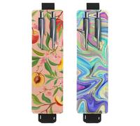 Eslifey Confezione da 2 portapenne, portapenne, porta matite Tai Chi Koi Cherry Blossom, custodia per 2 o 3 penne, fascia elastica regolabile, staccabile, Multicolore 10, 6.1x1.8in/15.4x4.6cm