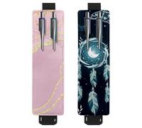 Eslifey Confezione da 2 portapenne, portapenne, porta matite Tai Chi Koi Cherry Blossom, custodia per 2 o 3 penne, fascia elastica regolabile, staccabile, Multi 11, 6.1x1.8in/15.4x4.6cm