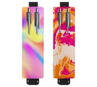 Eslifey Confezione da 2 portapenne, portapenne, porta matite Tai Chi Koi Cherry Blossom, custodia per 2 o 3 penne, fascia elastica regolabile, staccabile, Multicolore 5, 6.1x1.8in/15.4x4.6cm