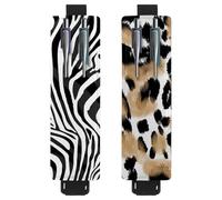 Eslifey Confezione da 2 portapenne portatili, bellissimo portamatite con motivo floreale ditsy per 2 o 3 penne, fascia elastica regolabile, rimovibile, Multicolore 4, 6.1x1.8in/15.4x4.6cm