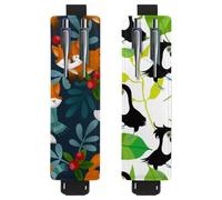 Eslifey Confezione da 2 portapenne portatili, bellissimo portamatite con motivo floreale ditsy per 2 o 3 penne, fascia elastica regolabile, rimovibile, Multicolore 9, 6.1x1.8in/15.4x4.6cm