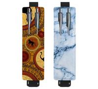Eslifey Confezione da 2 portapenne portatili, bellissimo portamatite con motivo floreale ditsy per 2 o 3 penne, fascia elastica regolabile, rimovibile, Multicolore 5, 6.1x1.8in/15.4x4.6cm