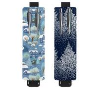 Eslifey Confezione da 2 portapenne portatili, con teschi e serpenti rossi, senza cuciture, custodia per penne per 2 o 3 penne, fascia elastica regolabile, rimovibile, Multi 12 , 6.1x1.8in/15.4x4.6cm