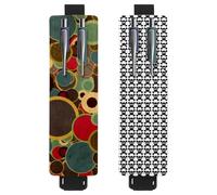 Eslifey Confezione da 2 portapenne portatili, motivo scimmia banana, custodia per penne per 2 o 3 penne, fascia elastica regolabile, rimovibile, Multi 11, 6.1x1.8in/15.4x4.6cm