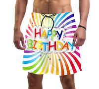 Eslifey - Costume da bagno da uomo, a righe, con elastico Multi M