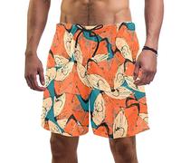 Eslifey - Costume da bagno da uomo, con motivo volpe, elasticizzato, per uomo Multi XL