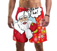 Eslifey Costume da bagno elastico da uomo con bolle pop art per Babbo Natale Multi XL