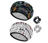 Eslifey Cuffia da doccia riutilizzabile con elastici per capelli da donna, impermeabile, elastica, per capelli lunghi, stile retrò, sport, Go You Win, Slam Dunk Team, basket, 2 pezzi