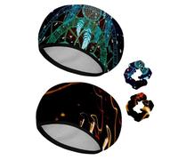 Eslifey Cuffia da doccia riutilizzabile con elastici per capelli da donna, impermeabile, elastica, per capelli lunghi, acchiappasogni colorato, 2 pezzi