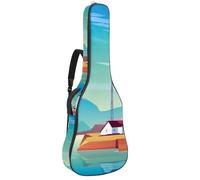 Eslifey Custodia per chitarra acustica con farfalla e pittura a olio floreale, tracolla regolabile, custodia per chitarra da 40 41 42 pollici, Multicolore 4., 42.9x16.9x4.7 in, Organizer per borse