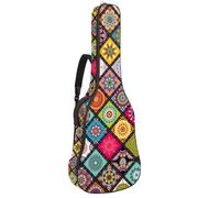 Eslifey Custodia per chitarra acustica con farfalla e pittura a olio floreale, tracolla regolabile, custodia per chitarra da 40 41 42 pollici, Multicolore 2., 42.9x16.9x4.7 in, Organizer per borse