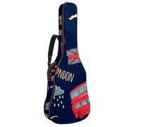 Eslifey Custodia per chitarra acustica con farfalla e pittura a olio floreale, tracolla regolabile, custodia per chitarra da 40 41 42 pollici, Multicolore 9, 42.9x16.9x4.7 in, Organizer per borse