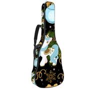 Eslifey Custodia per chitarra acustica con farfalla e pittura a olio floreale, tracolla regolabile, custodia per chitarra da 40 41 42 pollici, Multicolore 8., 42.9x16.9x4.7 in, Organizer per borse