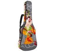 Eslifey Custodia per chitarra acustica con fenicottero e tucano per il tempo di viaggiare, tracolla regolabile, custodia per chitarra da 40 41 42 pollici, Multicolore 2., 42.9x16.9x4.7 in, Organizer