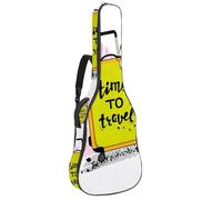 Eslifey Custodia per chitarra acustica con fenicottero e tucano per il tempo di viaggiare, tracolla regolabile, custodia per chitarra da 40 41 42 pollici, Multicolore 1., 42.9x16.9x4.7 in, Organizer