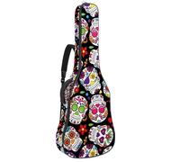 Eslifey Custodia per chitarra acustica con gatti in stile cartone animato The Top of Roof by Night, tracolla regolabile, custodia per chitarra da concerto da 40 41 42 pollici, Multicolore 4.,