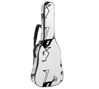 Eslifey Custodia per chitarra acustica con gufi e tracolla regolabile per lettura, 40 41 e 42 pollici, Colore 4, 42.9x16.9x4.7 in