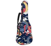 Eslifey Custodia per chitarra acustica con miti cinesi leggende drago rosso navy tracolla regolabile custodia per chitarra Gig Bag 40 41 42 pollici, Multicolore 1., 42.9x16.9x4.7 in, Organizer per
