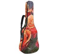 Eslifey Custodia per chitarra acustica con motivo a spirale ondulata, arte digitale, con tracolla regolabile in acqua, 40 41 e 42 pollici, Multicolore 5., 42.9x16.9x4.7 in, Organizer per borse