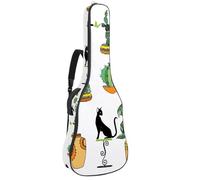 Eslifey Custodia per chitarra acustica con motivo balene, delfini e stelle marine, tracolla regolabile, custodia per chitarra da 40 41 e 42 pollici, Colore 2, 42.9x16.9x4.7 in