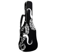 Eslifey Custodia per chitarra acustica con motivo balene, delfini e stelle marine, tracolla regolabile, custodia per chitarra da 40 41 e 42 pollici, Colore 9, 42.9x16.9x4.7 in