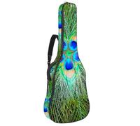 Eslifey Custodia per chitarra acustica, con note musicali e chiave, tracolla regolabile, custodia per chitarra da 40 41 42 pollici, Colore 2, 42.9x16.9x4.7 in