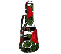 Eslifey Custodia per chitarra acustica con note musicali, motivo blu, tracolla regolabile, 40 41 42 pollici, Multicolore 9, 42.9x16.9x4.7 in, Organizer per borse