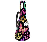 Eslifey Custodia per chitarra acustica con segno zodiacale magico, tracolla regolabile, custodia per chitarra da 40 41 42 pollici, Colore 8, 42.9x16.9x4.7 in