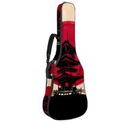 Eslifey Custodia per chitarra acustica con volti di lupi con vernice ad acquerello, tracolla regolabile, custodia per chitarra da 40 41 42 pollici, Multicolore 9, 42.9x16.9x4.7 in, Organizer per borse