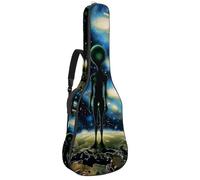 Eslifey Custodia per chitarra acustica Galaxy Alien Stands Earth tracolla regolabile custodia per chitarra Gig Bag 40 41 42 pollici, Multicolore, 42.9x16.9x4.7 in, Organizer per borse