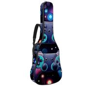Eslifey Custodia per chitarra acustica Galaxy Gamer Controller modello tracolla regolabile custodia per chitarra 40 41 42 pollici, Multicolore, 42.9x16.9x4.7 in, Organizer per borse