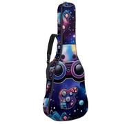 Eslifey Custodia per chitarra acustica Gamer Controller Galaxy Pattern tracolla regolabile custodia per chitarra 40 41 42 pollici, Multicolore, 42.9x16.9x4.7 in, Organizer per borse
