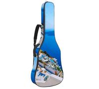 Eslifey Custodia per chitarra acustica Grecia Santorini tracolla regolabile custodia chitarra Gig Bag 40 41 42 pollici, Colore 2, 42.9x16.9x4.7 in