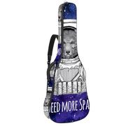 Eslifey Custodia per chitarra acustica I Need More Space, viola, tracolla regolabile, custodia per chitarra da 40 41 42 pollici, Multicolore 1., 42.9x16.9x4.7 in, Organizer per borse