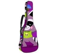 Eslifey Custodia per chitarra acustica, motivo orso viola, tracolla regolabile, custodia per chitarra da 101,2 cm, 102,4 cm x 106,7 cm, Multicolore 1., 42.9x16.9x4.7 in, Organizer per borse