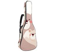 Eslifey Custodia per chitarra acustica, motivo viso di corgi e amore, tracolla regolabile, custodia per chitarra da concerto da 40 41 42 pollici, Multicolore 4., 42.9x16.9x4.7 in, Organizer per borse