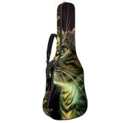 Eslifey Custodia per chitarra acustica Night Moon Cat tracolla regolabile custodia chitarra Gig Bag 40 41 42 pollici, Multicolore, 42.9x16.9x4.7 in, Organizer per borse