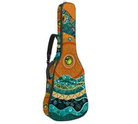 Eslifey Custodia per chitarra acustica retrò etnica mandala delfini tracolla regolabile custodia per chitarra custodia per chitarra 40 41 42 pollici, Multicolore 1., 42.9x16.9x4.7 in, Organizer per