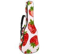 Eslifey Custodia per chitarra acustica, rosa, graziose fragole Patetrn, tracolla regolabile, custodia per chitarra da 40 41 42 pollici, Multicolore, 42.9x16.9x4.7 in, Organizer per borse