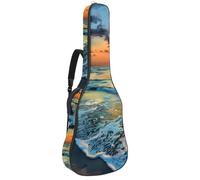 Eslifey Custodia per chitarra acustica Sunset Beach tracolla regolabile custodia per chitarra Gig Bag 40 41 42 pollici, Multicolore, 42.9x16.9x4.7 in, Organizer per borse