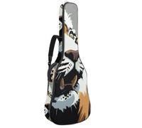 Eslifey Custodia per chitarra acustica Tiger Animal Stare Teeth Wild Tracolla regolabile Custodia per chitarra Gig Bag 40 41 42 pollici, Multicolore 1., 42.9x16.9x4.7 in, Organizer per borse