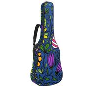 Eslifey Custodia per chitarra acustica, verde e blu, con fogliame, tracolla regolabile, custodia per chitarra da 40 41 e 42 pollici, Multicolore 9, 42.9x16.9x4.7 in, Organizer per borse