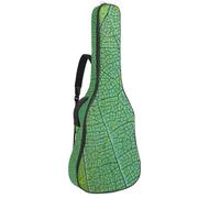 Eslifey Custodia per chitarra acustica, verde e blu, con fogliame, tracolla regolabile, custodia per chitarra da 40 41 e 42 pollici, Multicolore 1., 42.9x16.9x4.7 in, Organizer per borse