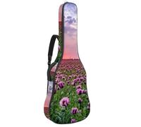 Eslifey Custodia per chitarra acustica, verde e blu, con fogliame, tracolla regolabile, custodia per chitarra da 40 41 e 42 pollici, Multicolore 3, 42.9x16.9x4.7 in, Organizer per borse
