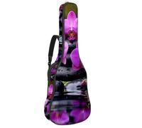 Eslifey Custodia per chitarra acustica Zen Basalt Stones Orchidea tracolla regolabile custodia per chitarra 40 41 42 pollici, Multicolore, 42.9x16.9x4.7 in, Organizer per borse
