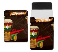 Eslifey Custodia sottile in pelle per computer portatile da 13 pollici, con chiusura magnetica, custodia in pelle di microfibra colorata con musica africana di musica djembe