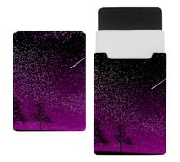 Eslifey Custodia sottile in pelle per laptop da 13 pollici con chiusura magnetica, custodia in pelle microfibra con cielo notturno stelle cometa